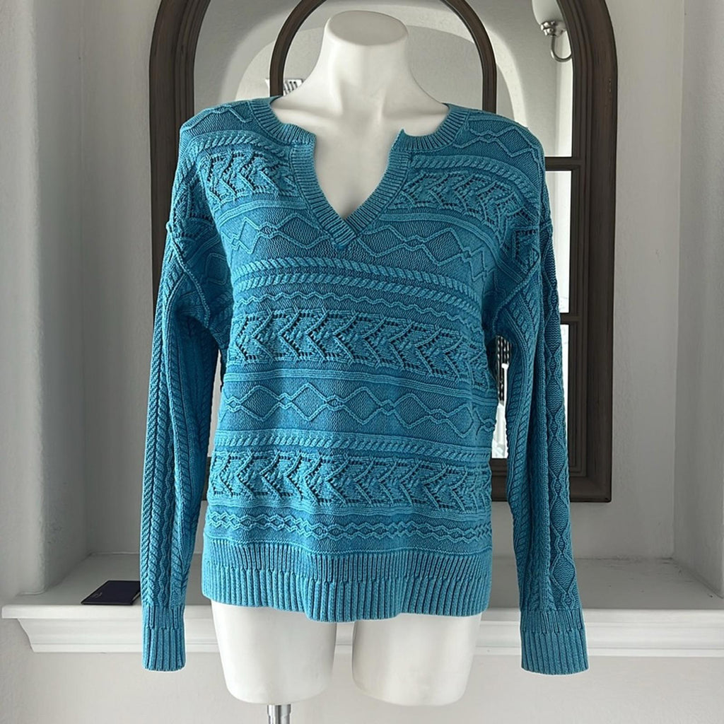 Sundance Rita Easy Cable Knit Sweater in Blue Size S New w/Tag SOLD OUT!
