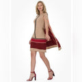 NWT Vertigo Claudia Aplaca Wool Blend Cape Dress. Size L New w/Tag Retail $170