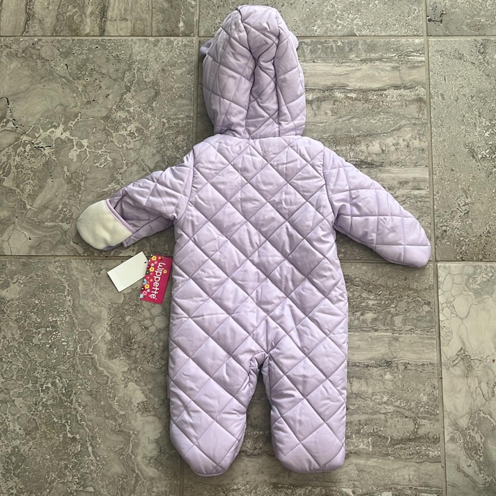 Wippette Bear Diamond Quilted Pram in Soft Lavender, New w/Tag