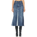 Polo Ralph Lauren Deconstructed Patchwork Denim Midi-Skirt in Blue, Size 28, NEW