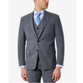 $450 Lauren Ralph Lauren Gray Blue Plaid Classic-Fit Blazer, UltraFlex Size 44S