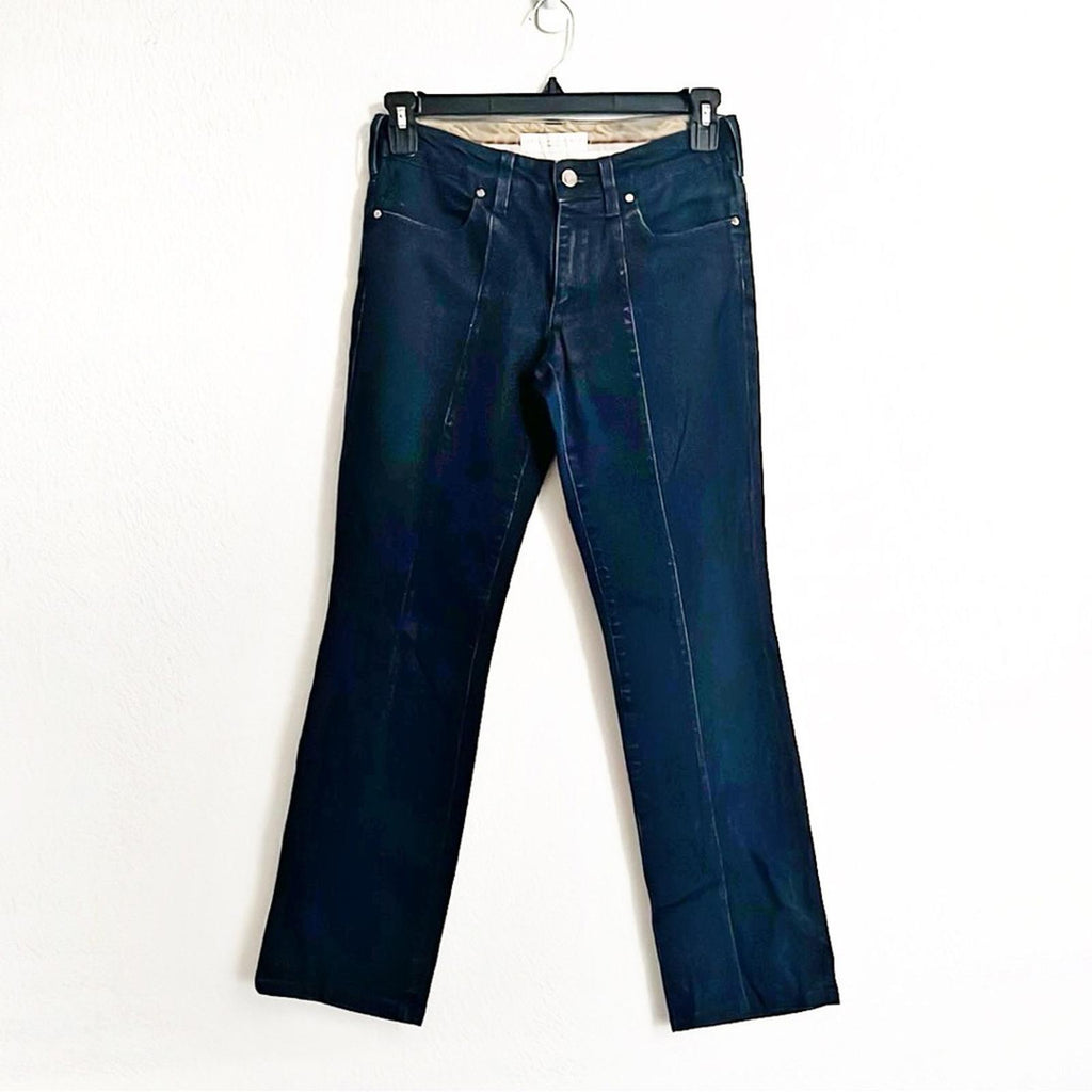 Stella McCartney Seamed Dark Wash Flare Mid-Rise Jeans, Size 26
