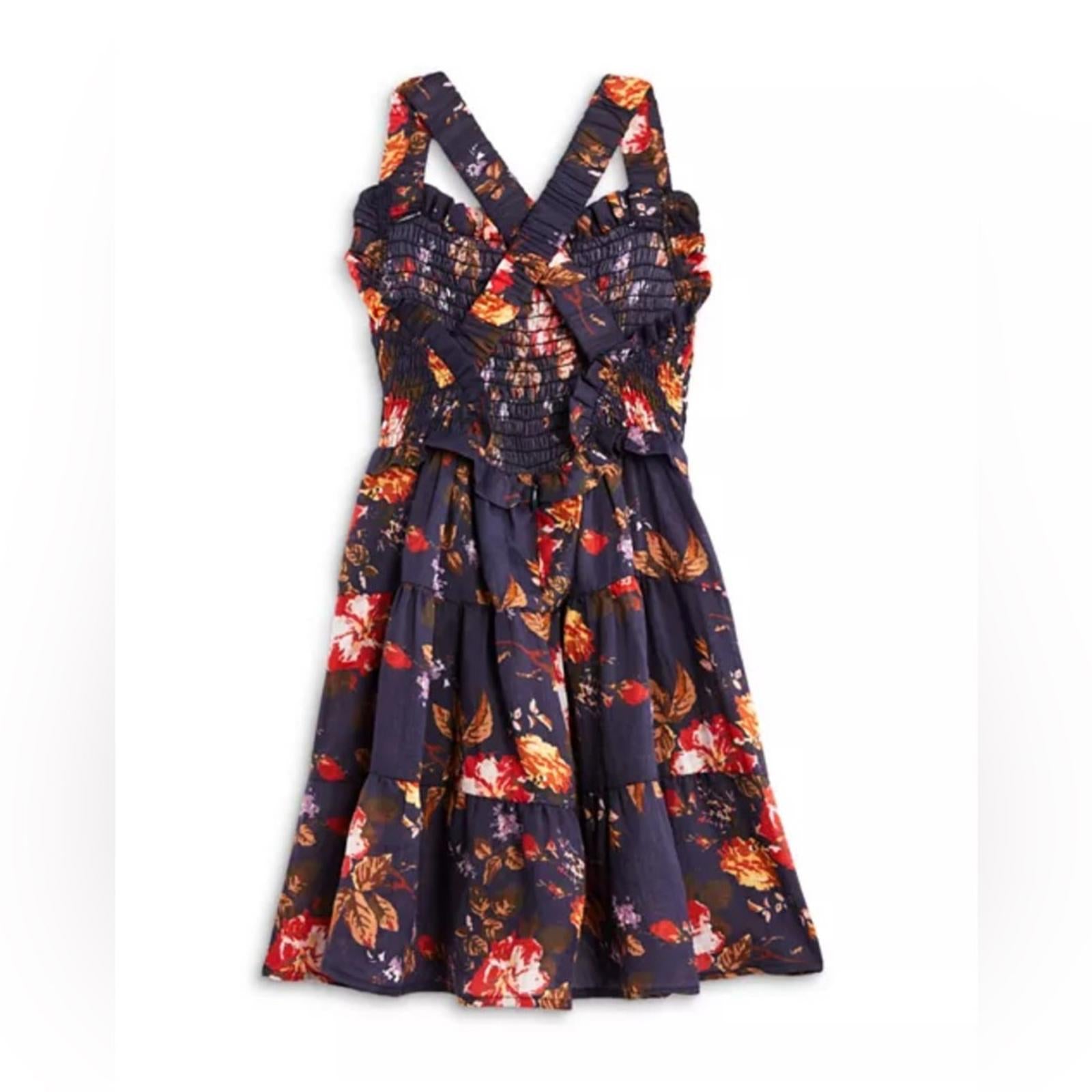 Sea New York Girls' Esme Smocked Dress in Navy Floral, Size 4Y New w/Tag