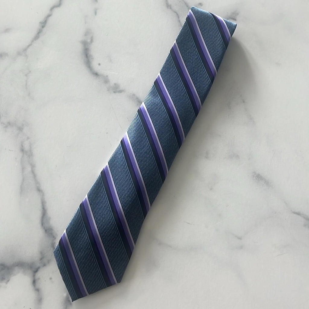Perry Ellis The Abbot Stripe Neck Tie in Purple, One Size, NWT
