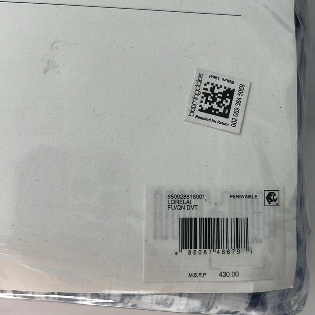 Ralph Lauren Lorelai Cotton Sateen Queen Duvet Cover in Periwinkle, NEW w/Tag