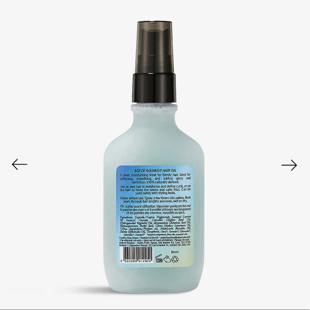 Age Of Aquarius Hair Oil 100% Natural 85ml, NEW