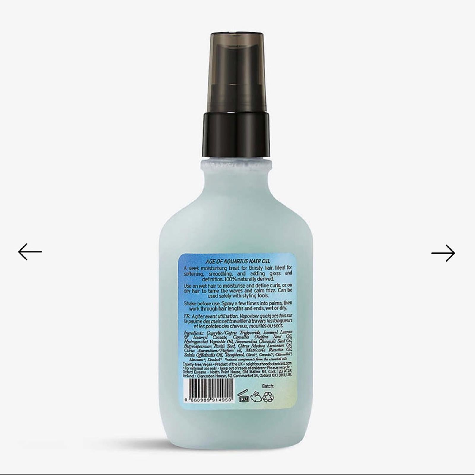 Age Of Aquarius Hair Oil 100% Natural 85ml, NEW