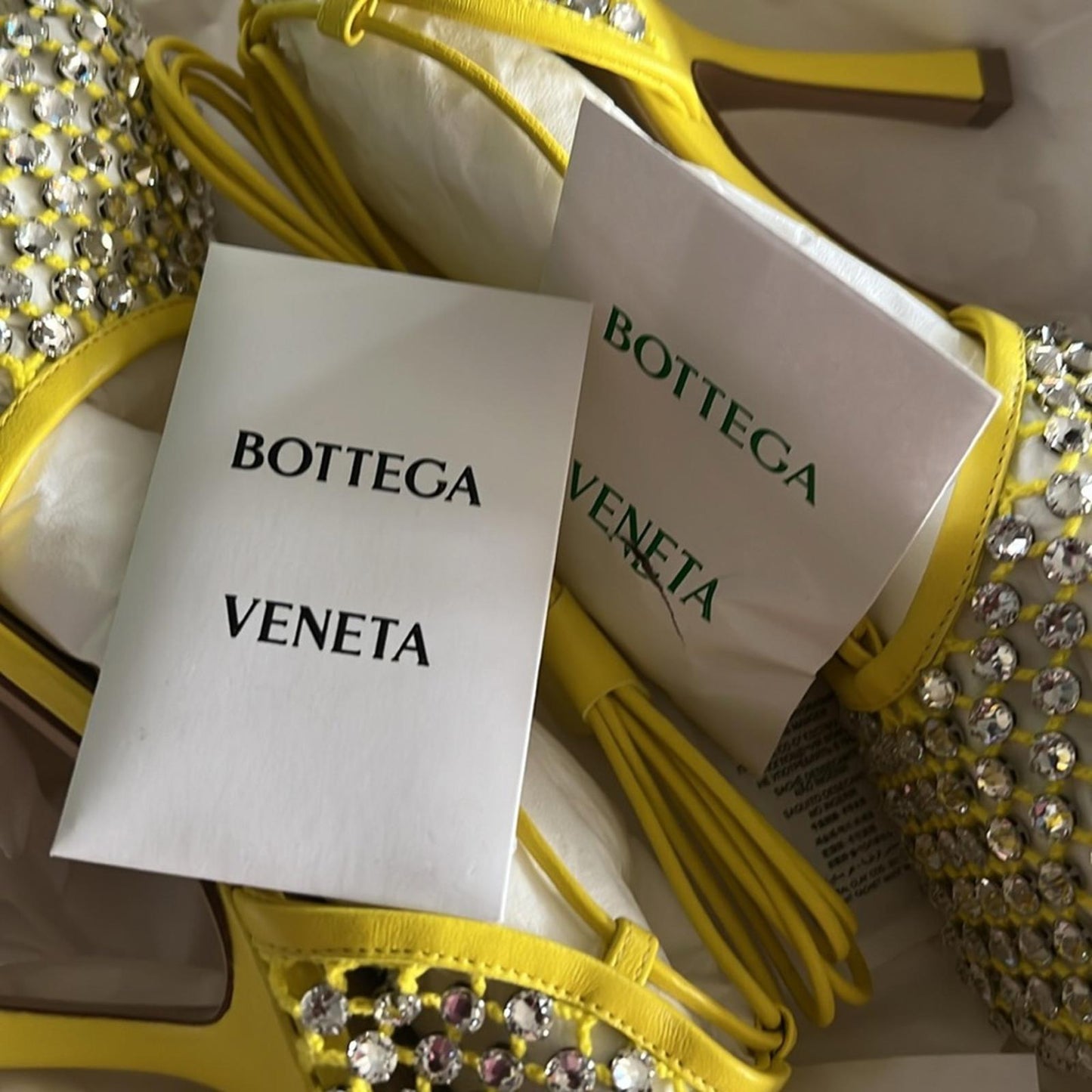 Bottega Veneta Stretch Swarovski Crystals Embellished Pumps, Size 36.5 NEW