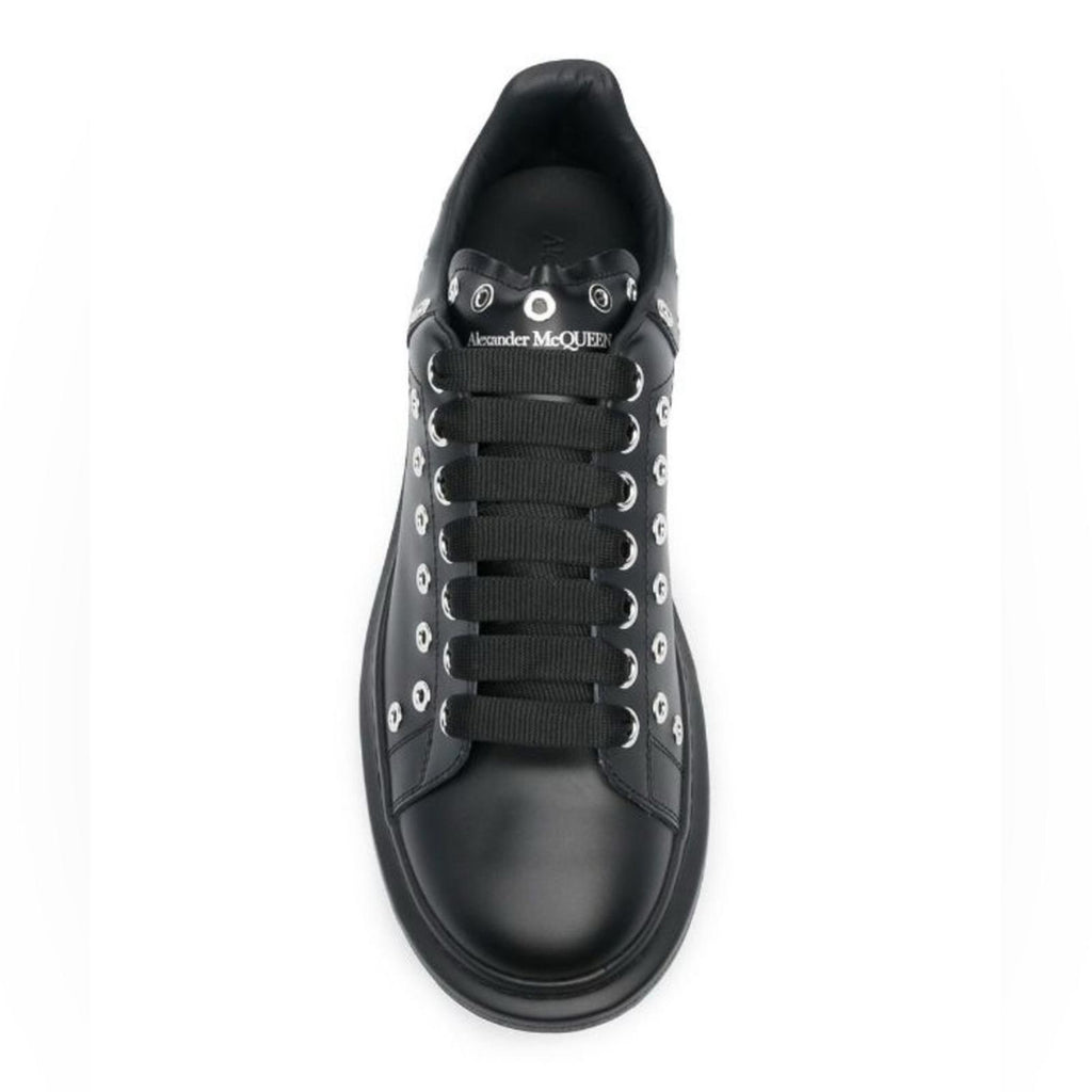 Alexander McQueen Oversized Eyelet Detail Sneakers in Black, Size 42 NEW in Box
