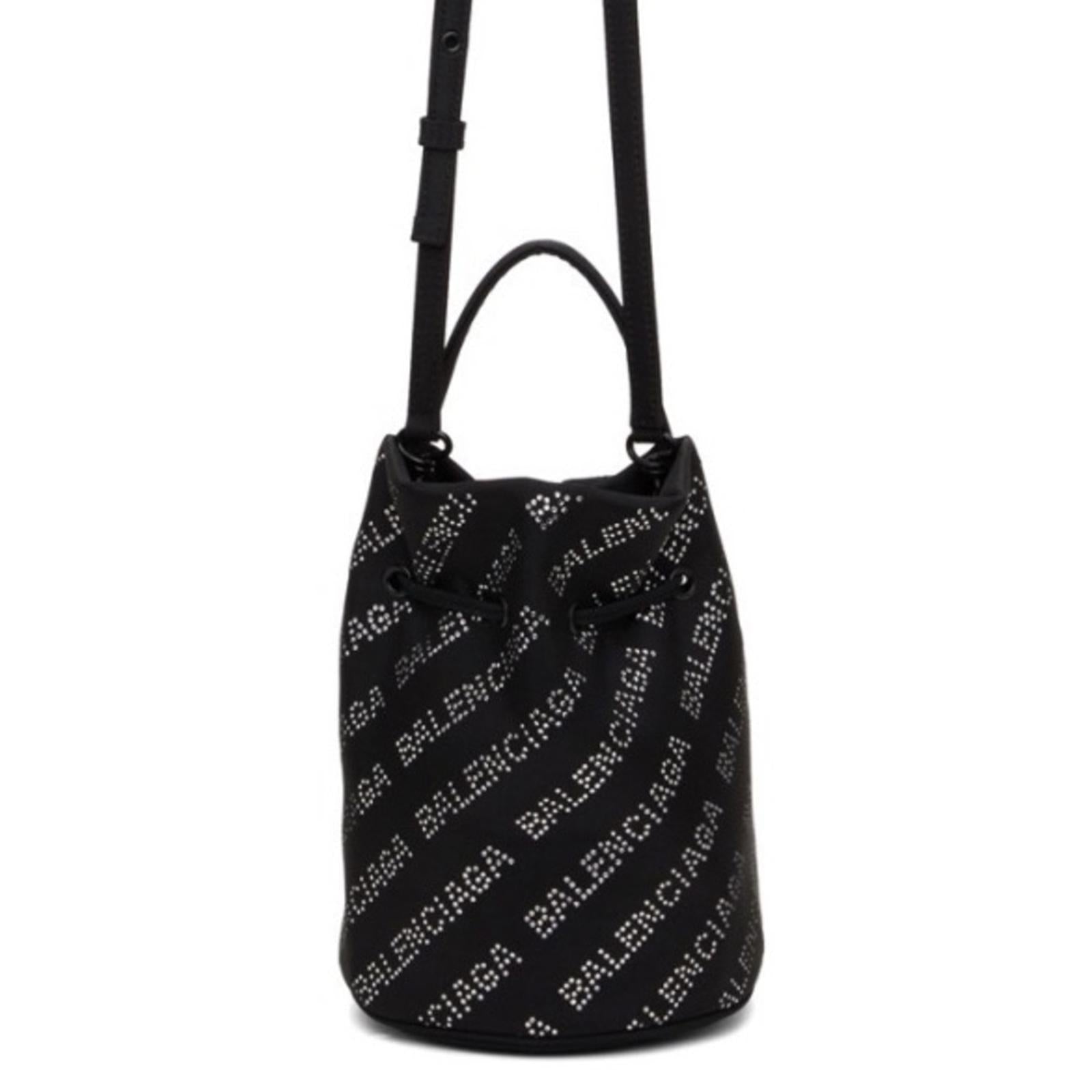 NEW Balenciaga Wheel XS Drawstring Bucket Bag, Black/Crystal $1,390 Sold Out