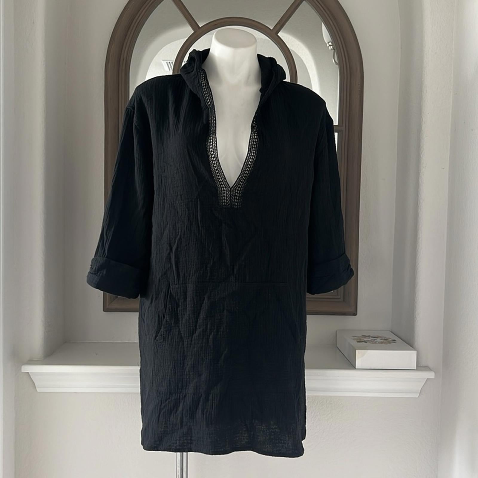 La Blanca Hooded CoverUp Tunic with Kangaroo Pockets, Size XS New w/Tag