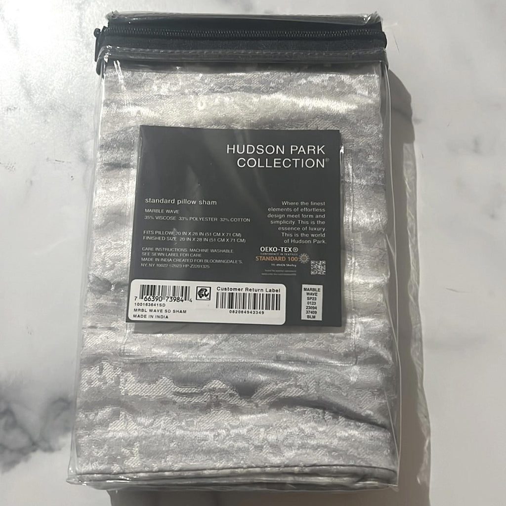 Hudson Park Collection Marble Wave Standard Sham, New w/Tag