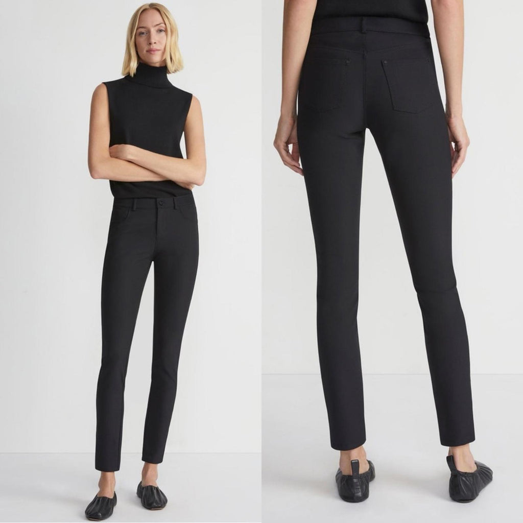 Lafayette 148 Acclaimed Stretch Mercer Pants, Navy/Black Size 4, New w/Tag