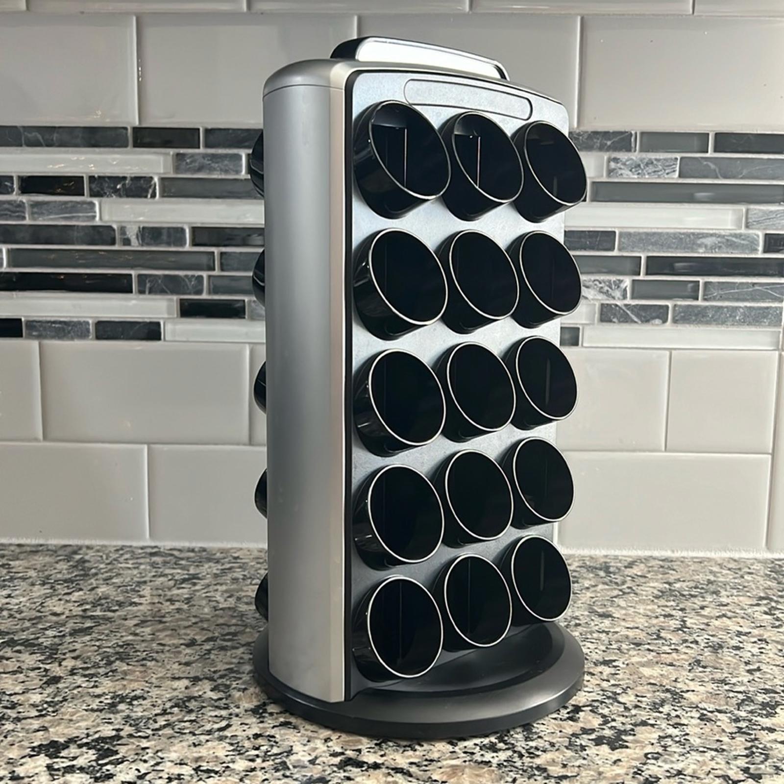 Keurig K-Cup Carousel - Stainless Steel an Black - Holds 30 Cups - Like New