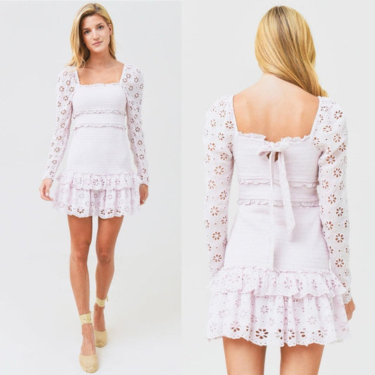 SAYLOR Women's Demetria Dress in Lilac, Size L New w/Tag Retail $363
