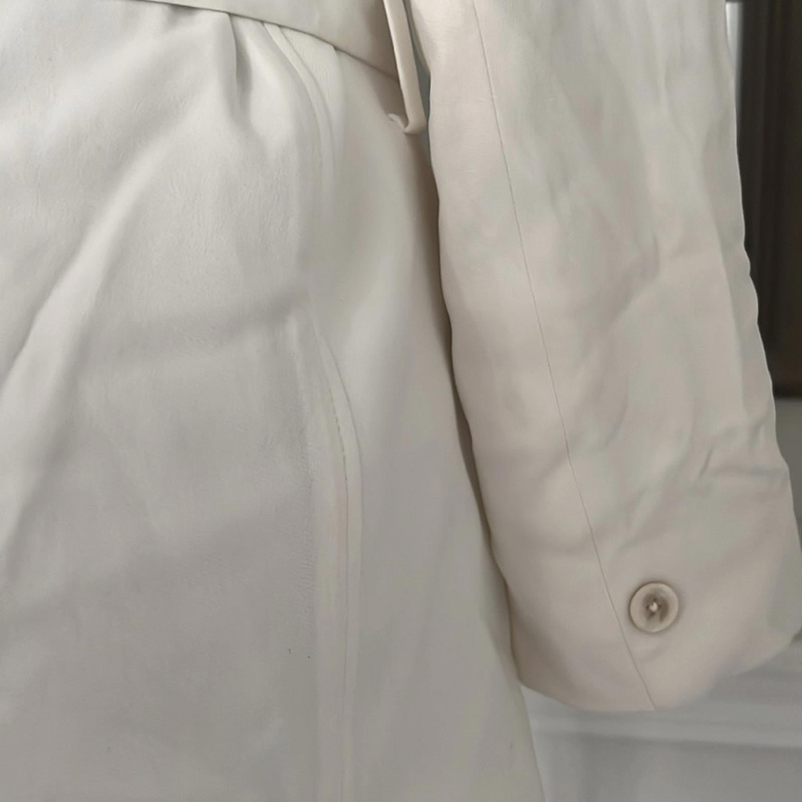 Helmut Lang Belted Blazer in White, Size 8 EXCELLENT!