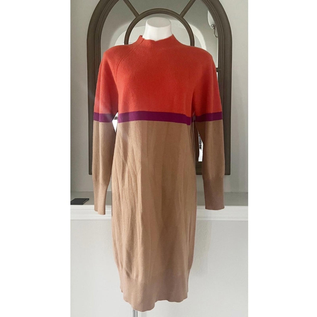 LUSSO 100% Cashmere Mock Neck Sweater Dress Size XL New w/Tag