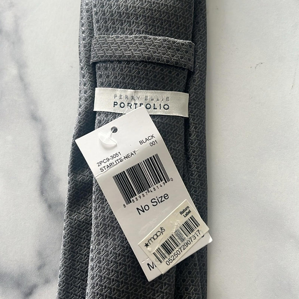 Perry Ellis Portfolio Men’s Starlite Neat Neck Tie, One Size, NWT