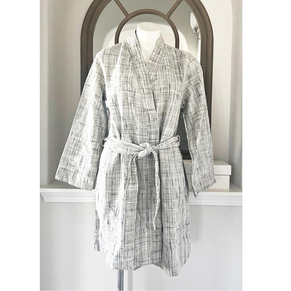 Hudson Park Collection Strié Print Waffle Bathrobe, Size L/XL New w/Tag