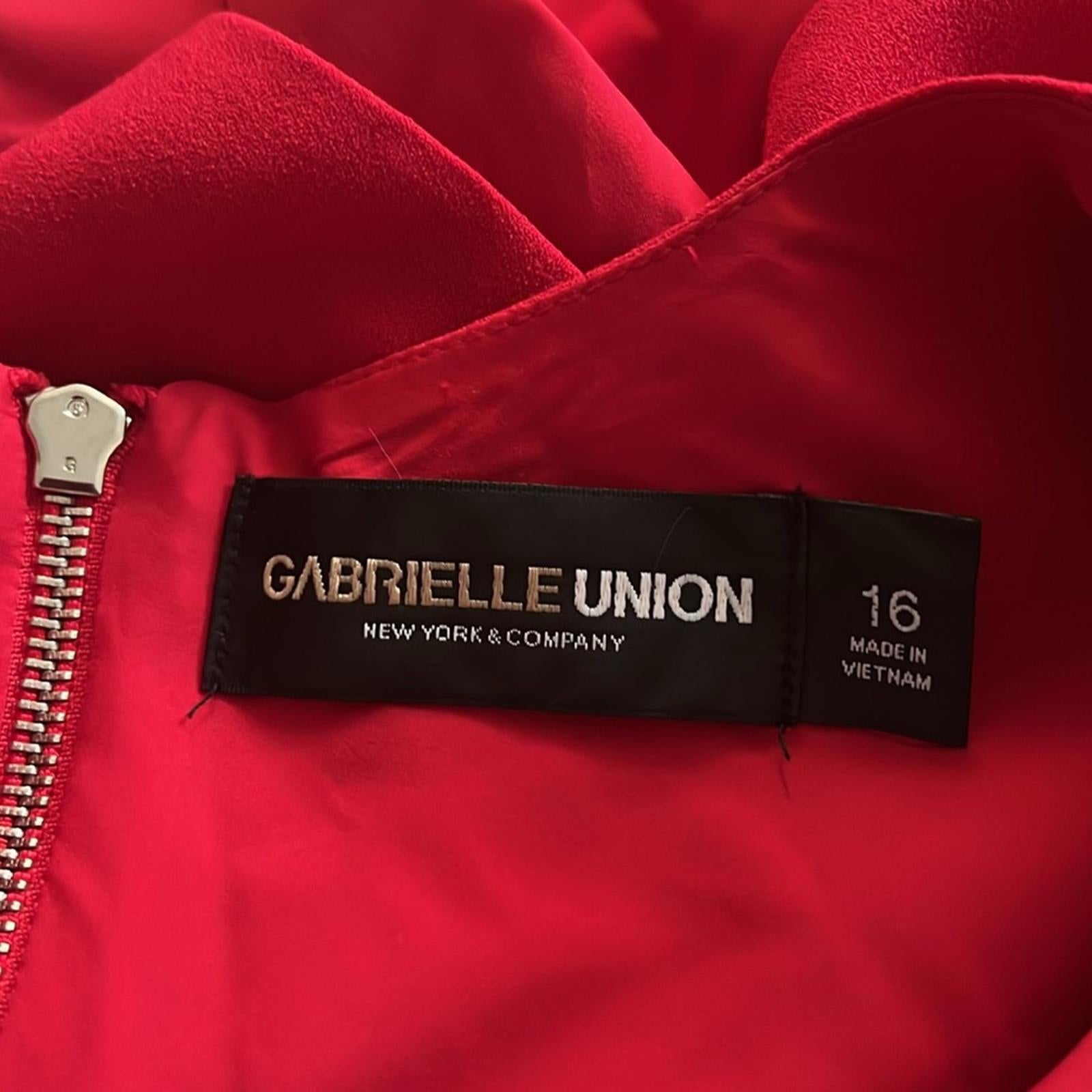 Gabrielle Union Sheath Cut-Out Dress in Red, NEW, Size 16