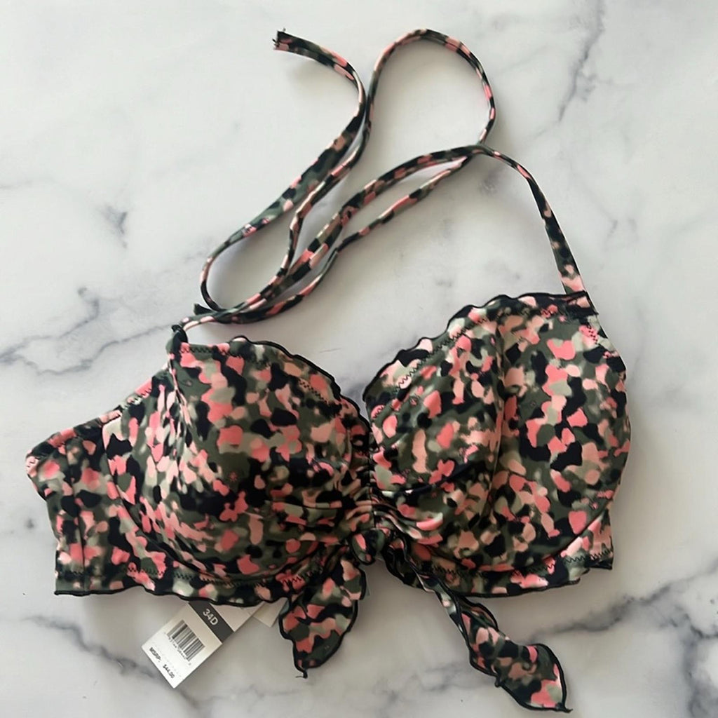 Sundazed Cruise Bikini Set, Mermaid Ruffle Bottom S, Ava Ruffle Bow Top Size 34D