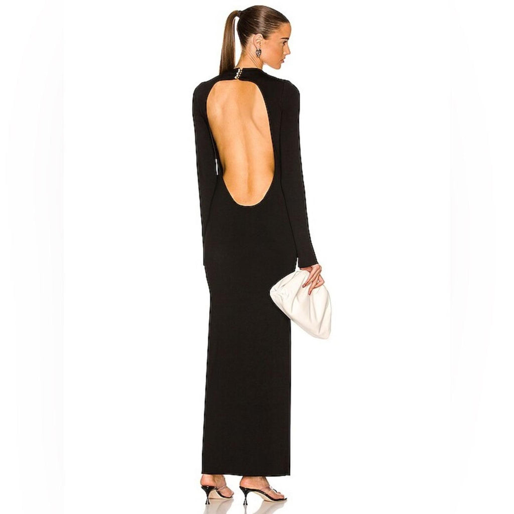 Galvan London x Revolve Athena Pearl Dress in Black, NWT, Size S