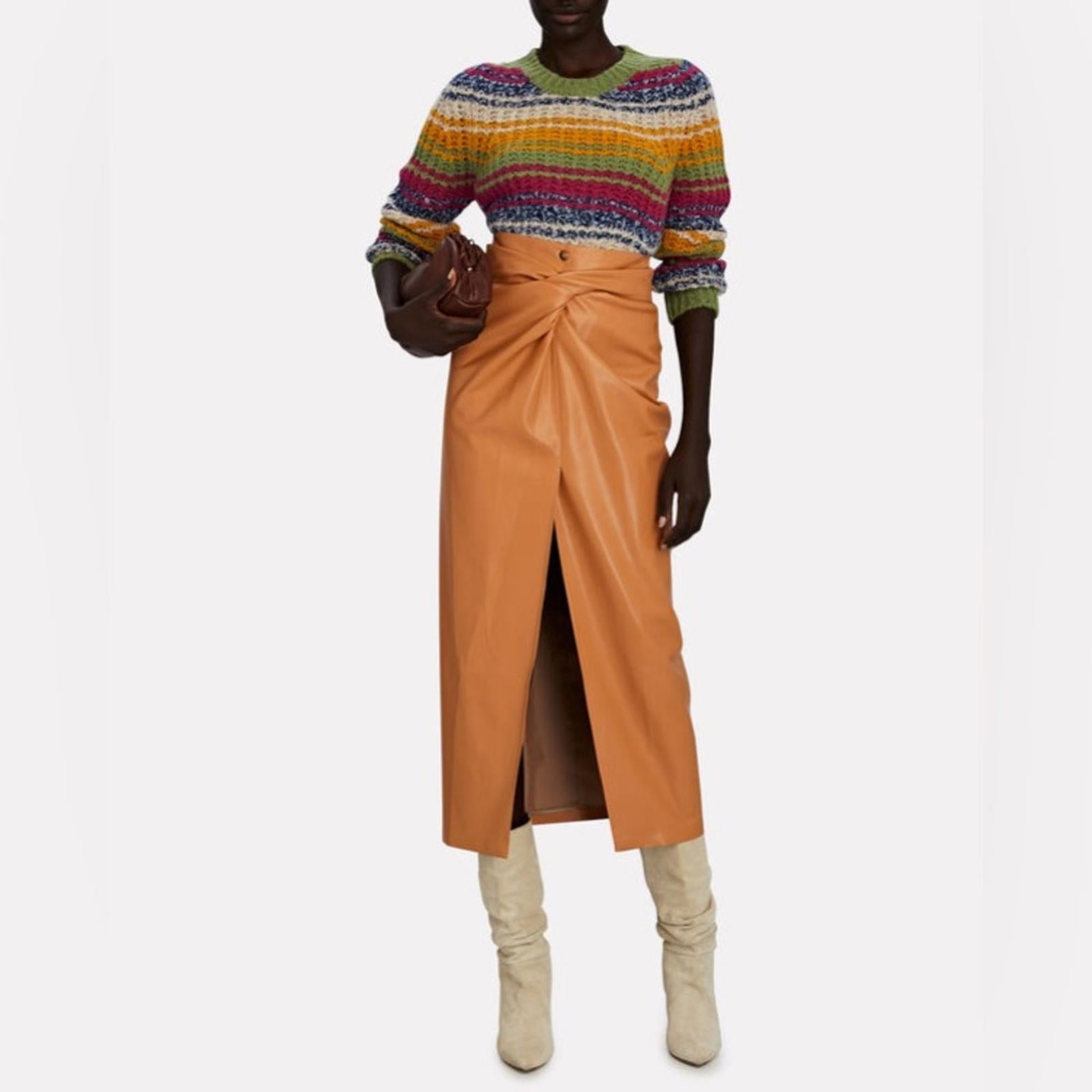 NEW MOTHER The Inset Puff Sleeve Jumper Sweater, Size L New w/Tag Retail $325