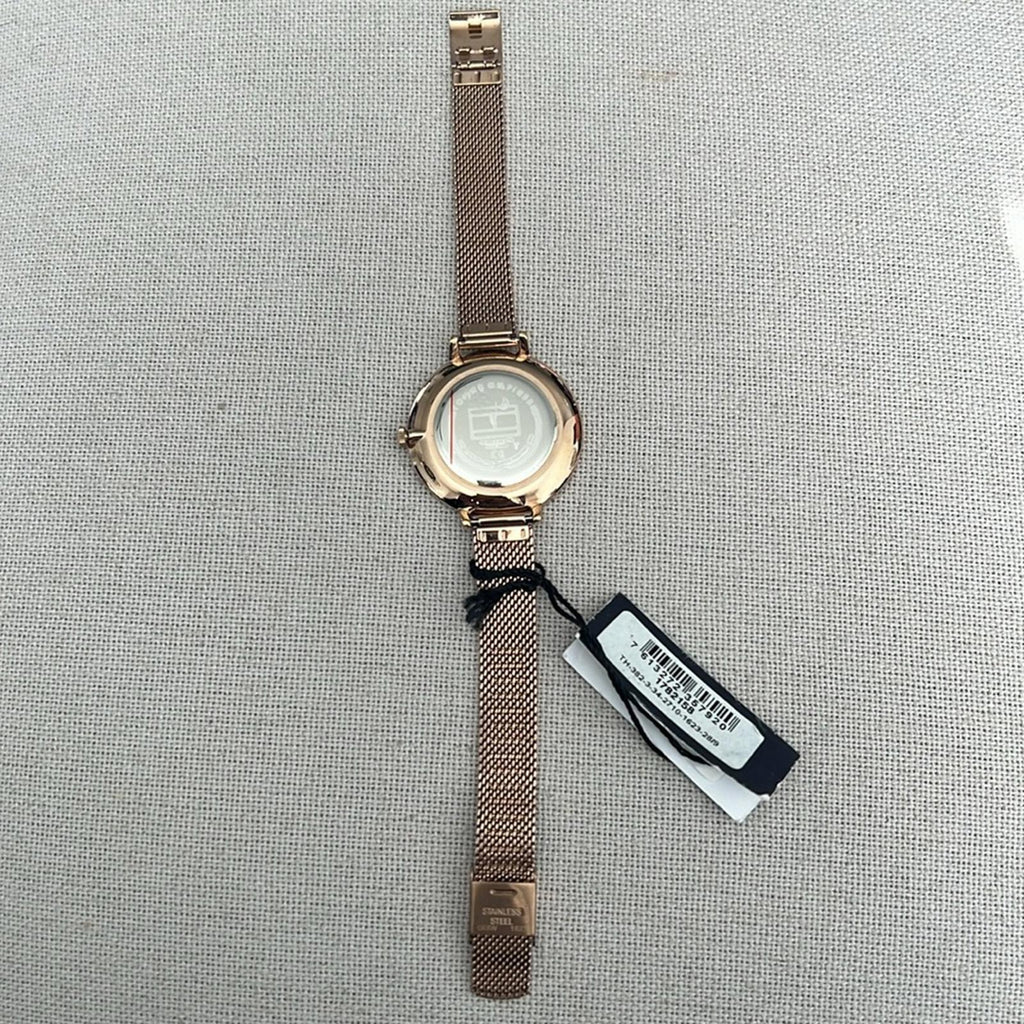 Tommy Hilfiger Alexa Carnation Rose Gold-Tone Mesh Ladies Watch #1782158 NWT
