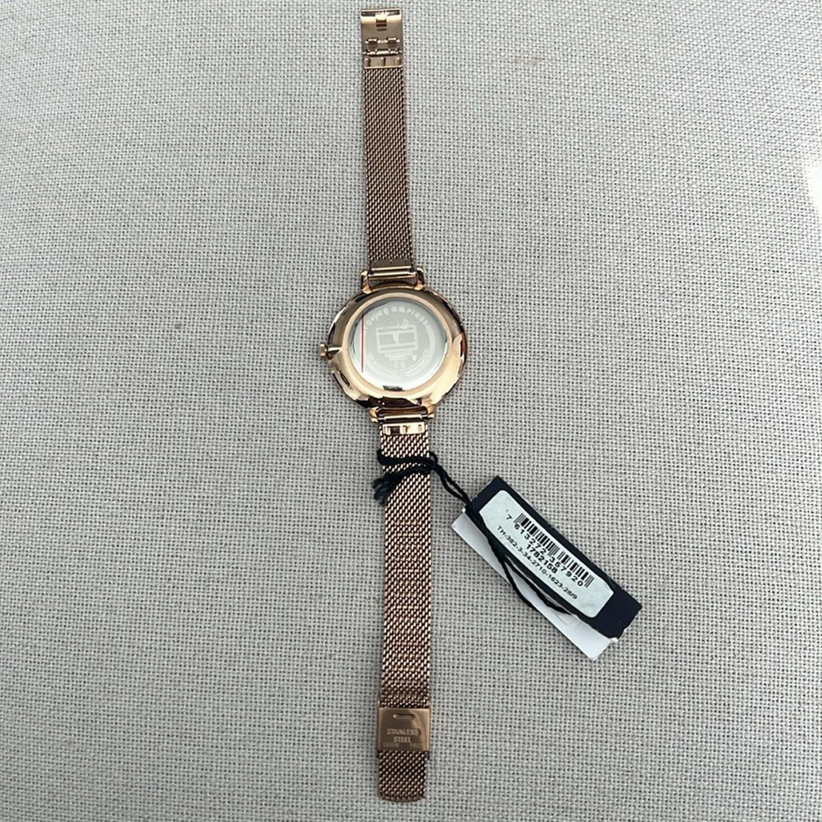 Tommy Hilfiger Alexa Carnation Rose Gold-Tone Mesh Ladies Watch #1782158 NWT