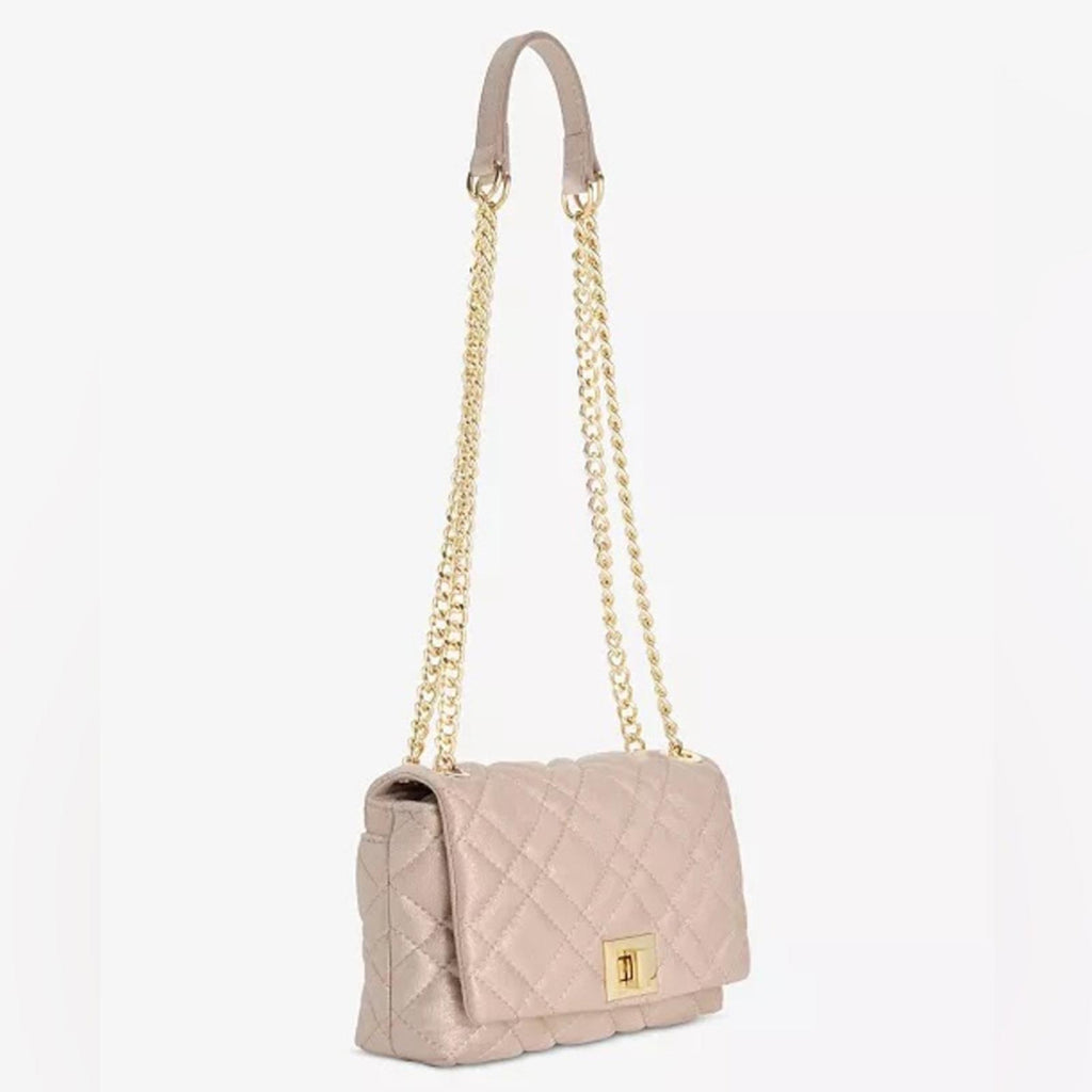 I.N.C. Small Ajae Pearlized Quilted Crossbody Champagne Pearlized, NWT