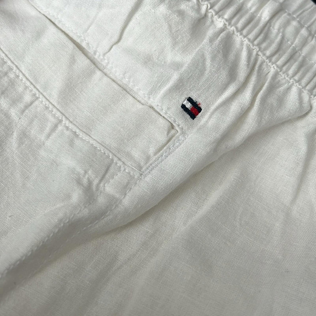 Tommy Hilfiger Linen-Blend Drawstring-Waist Straight-Leg Pants Size XL NWT $89.5