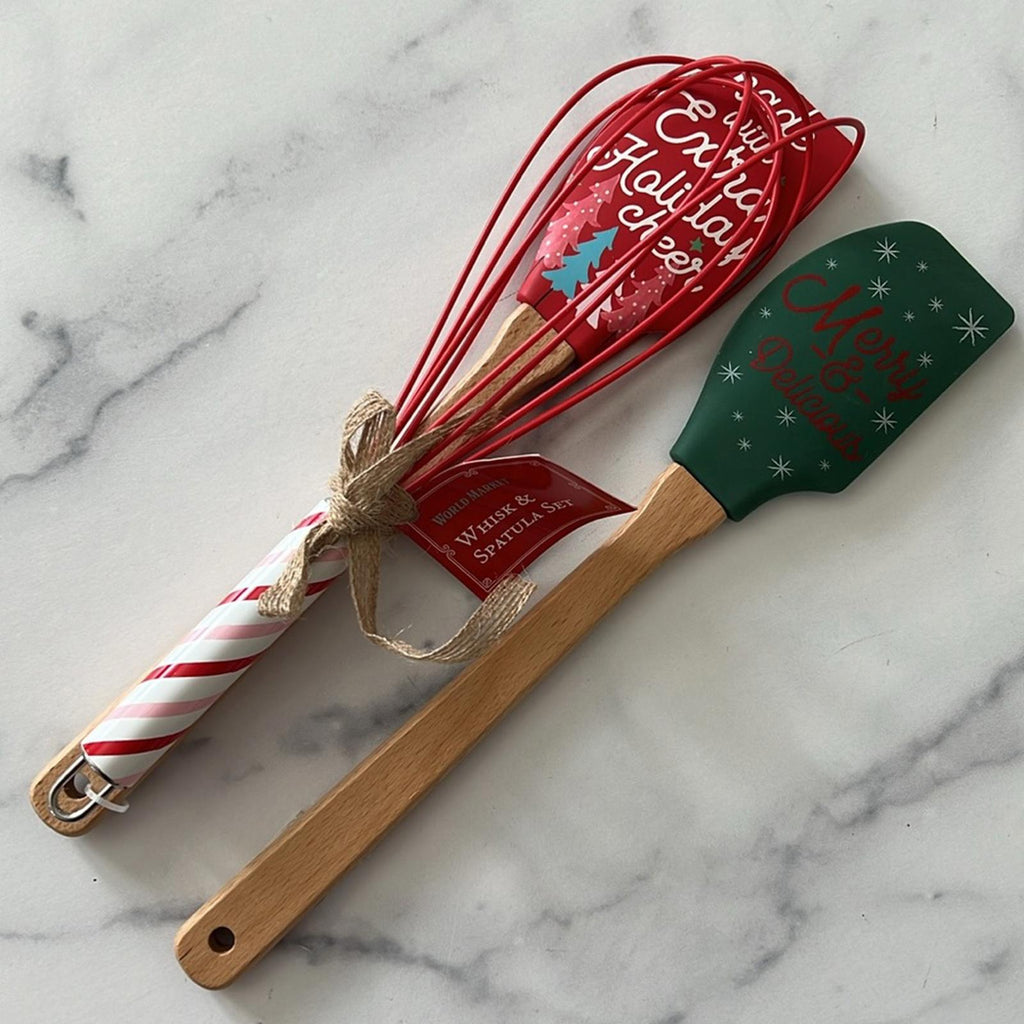 Whisk + 2 Spatulas, Red & Green New w/Tag