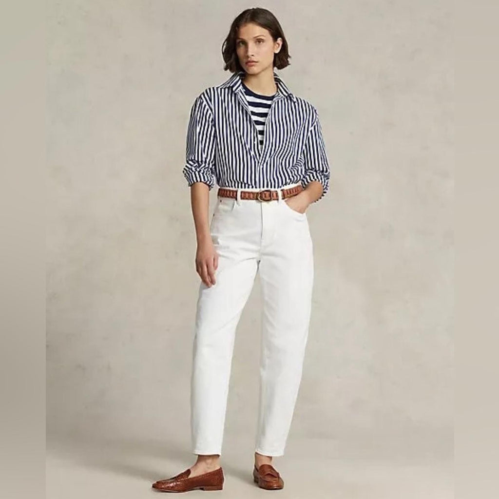 Polo Ralph Lauren Curved Tapered Jeans in Crocus Was/White Size 28 NEW w/Tag
