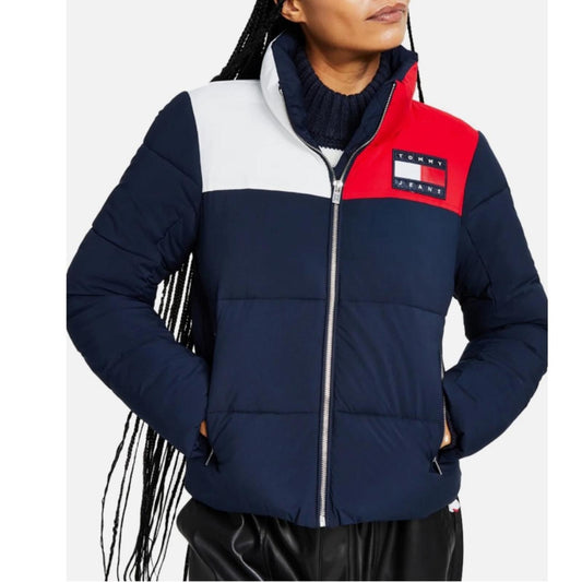 Tommy Jeans Women’s Colorblock Cold Weather Puffer Jacket Size XL New w/Tag $179