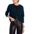 C by Bloomingdale's Cashmere V-Neck Cardigan in Dark Green, Size S, NWT
