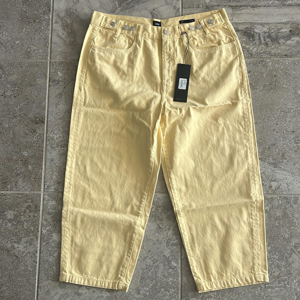 Anthropologie’s Edwin Maiia Trouser Wide Leg Jeans in Lemonade, Size L NEW $228