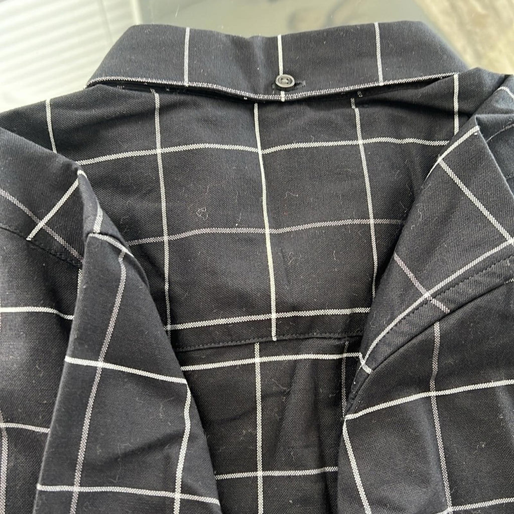 next Slim Fit Stretch Button Down Dress Shirt Black Size M New w/Tag Retail £32