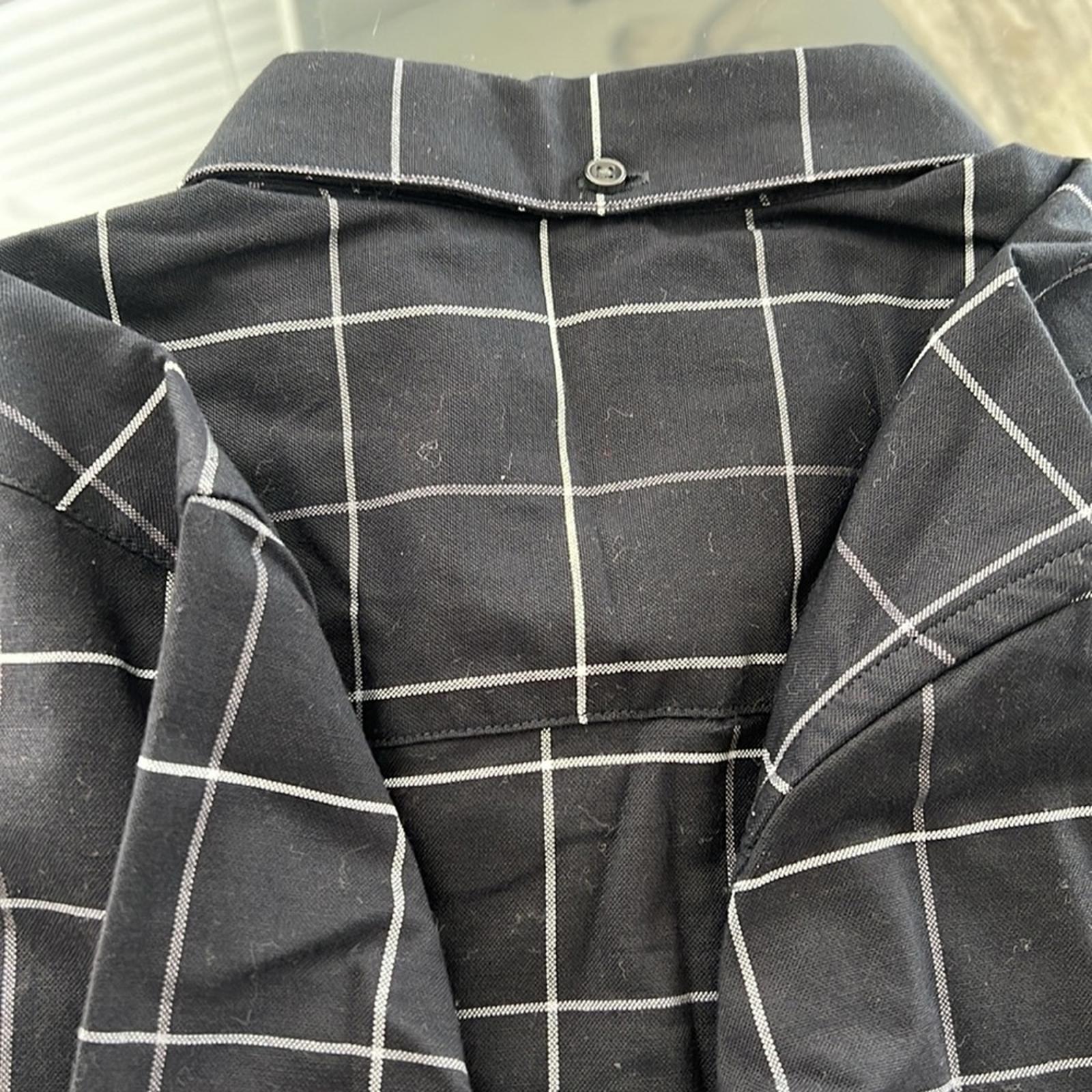 next Slim Fit Stretch Button Down Dress Shirt Black Size M New w/Tag Retail £32