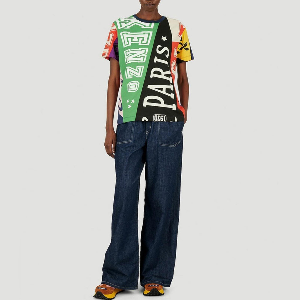 KENZO Flag Print Oversize Cotton T-Shirt, Size S New w/Tag