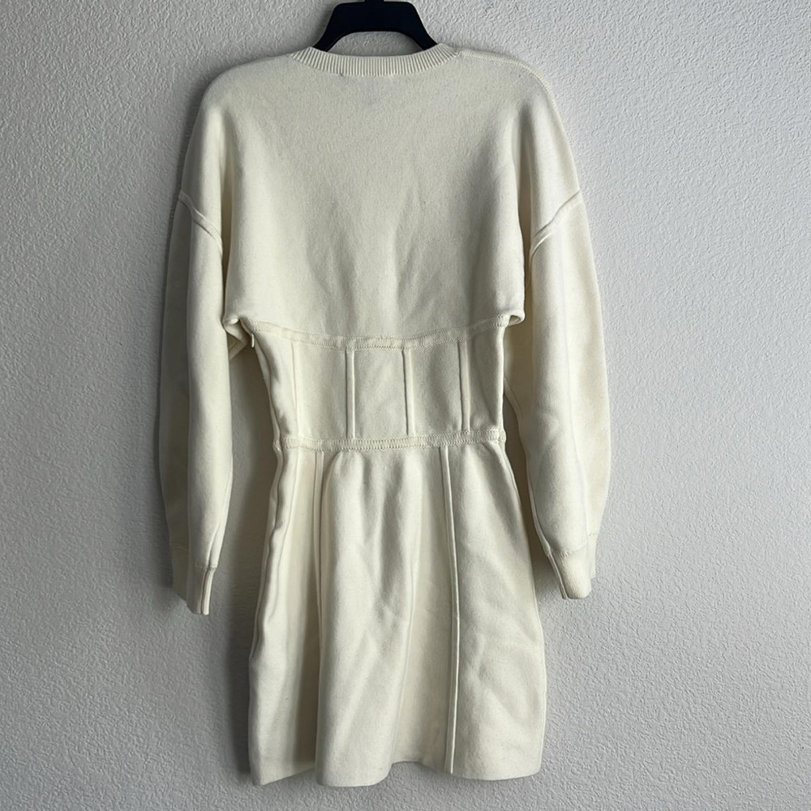Maje Balloon Sleeve Sweater Dress in Ecru/Cream, Women’s Size EU36 NWT