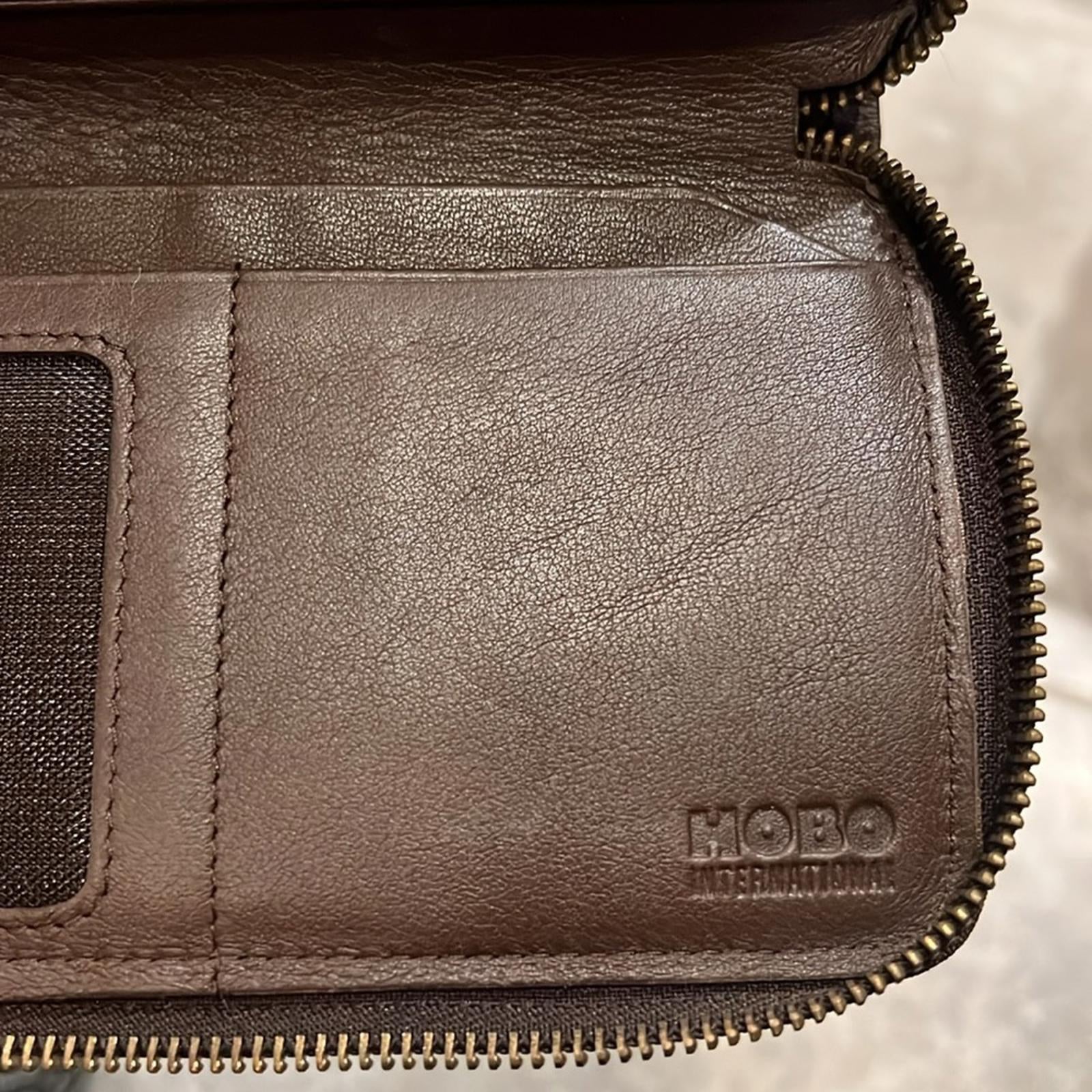 HOBO Double Zip-Around Wallet in Brown