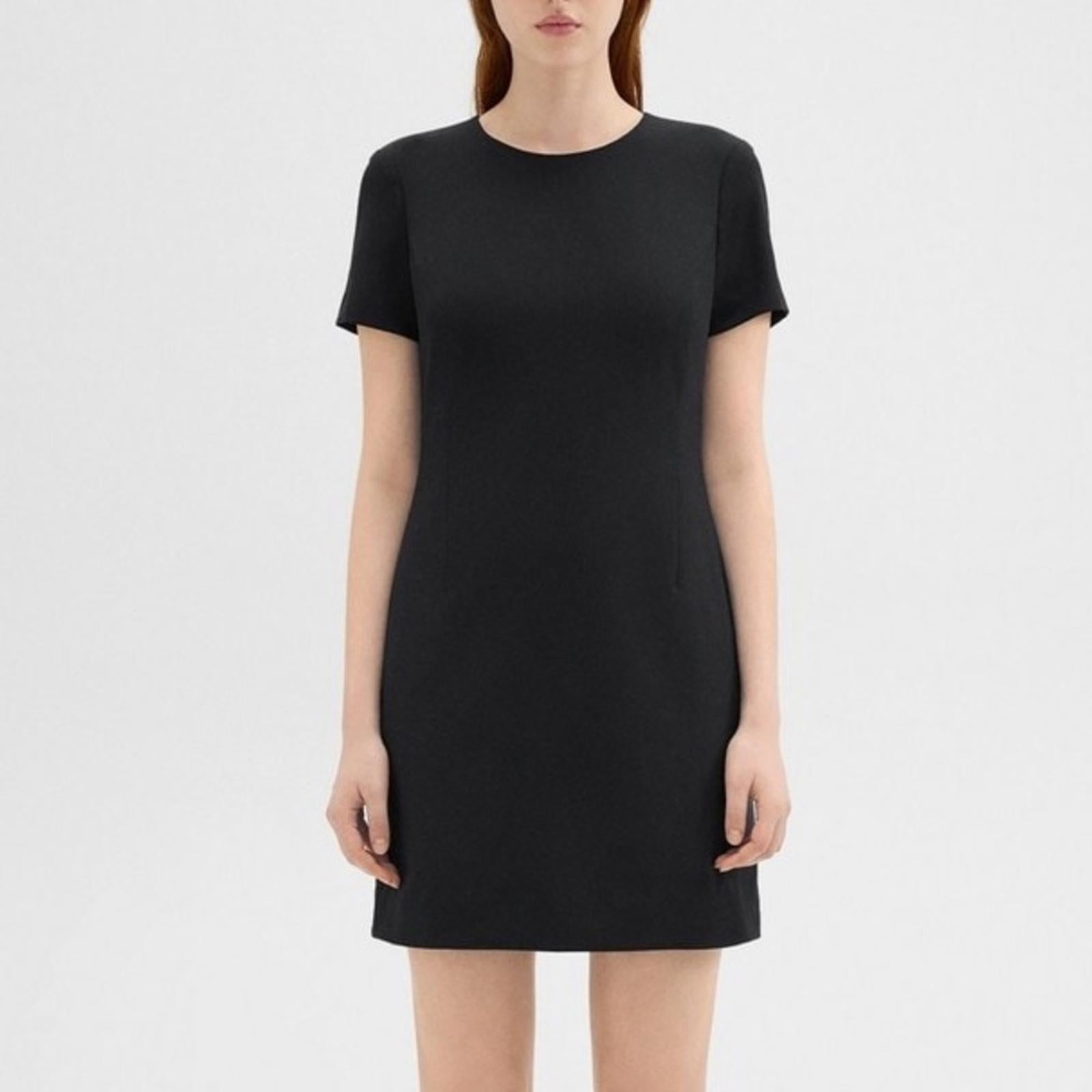 Theory Sheath Dress in Black Good Woo Size 4 EXCELLENT! Retail $245