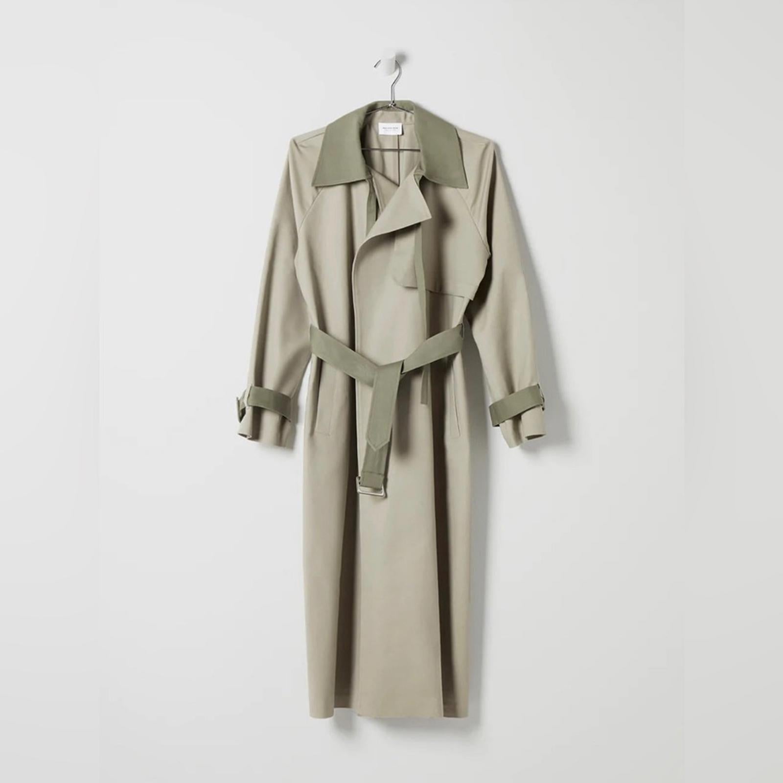 Who What Wear Clare Trench Coat with Contrast Collar Size XS, New w/Tag
