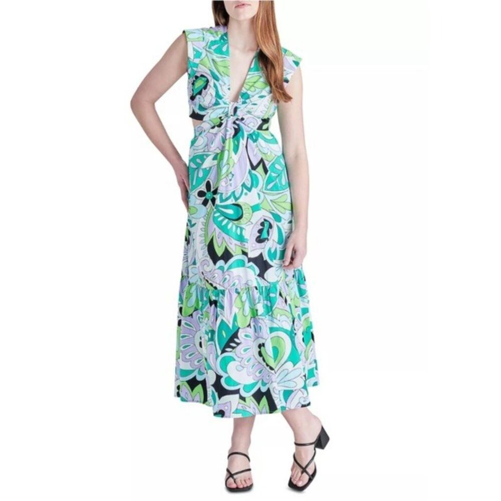 Steve Madden Amanda Cutout Midi Dress, Multi Size XL New w/Tag