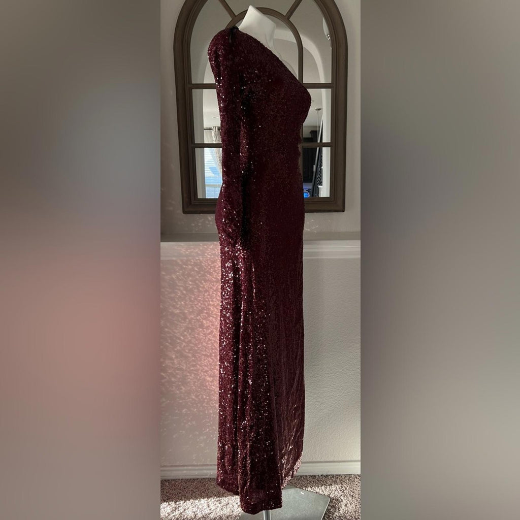 Donna Karan New York Social Occasion Asymmetric Sequined Gown, Size 16 NEW $595