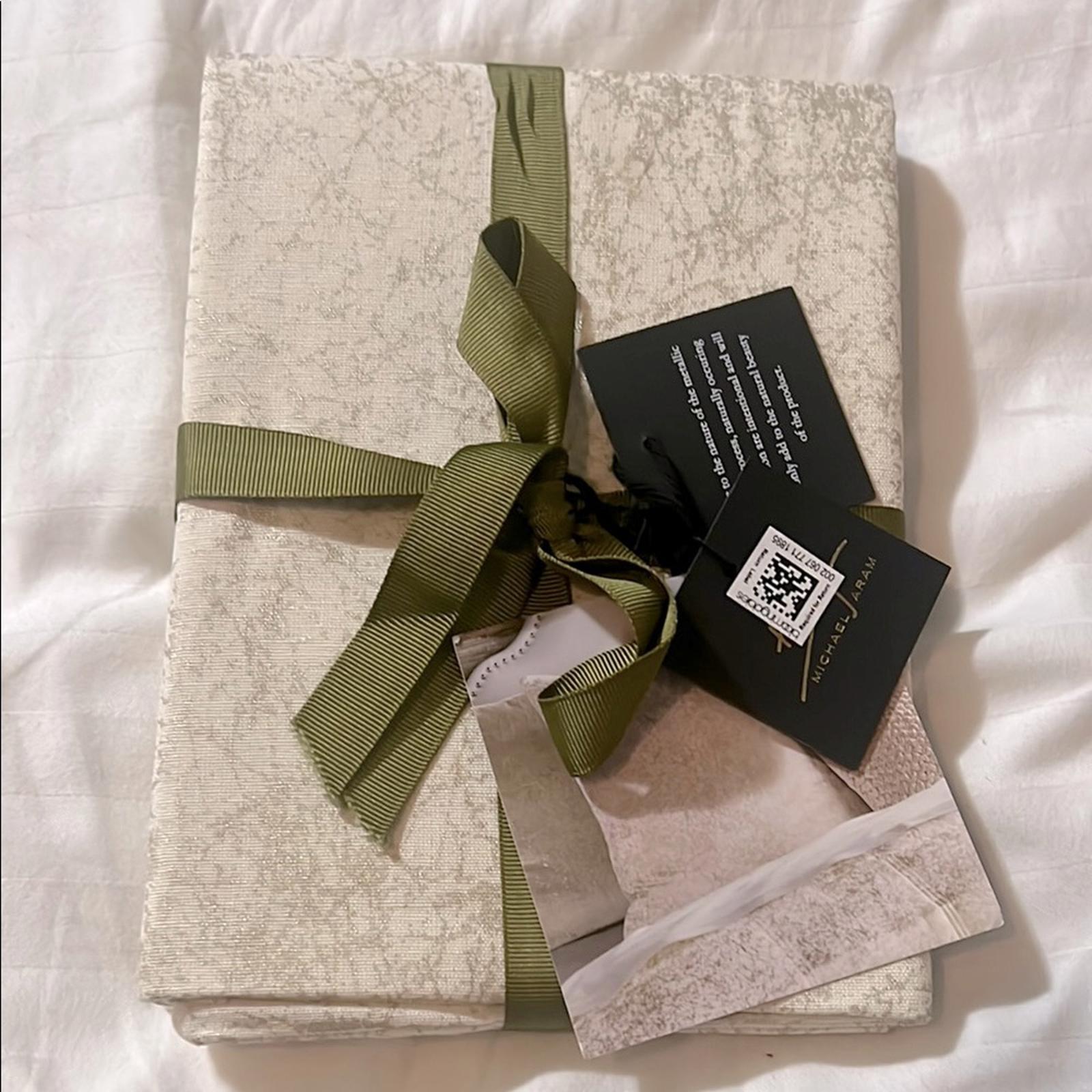 Michael Aram Metallic Textured European Sham, NWT $150