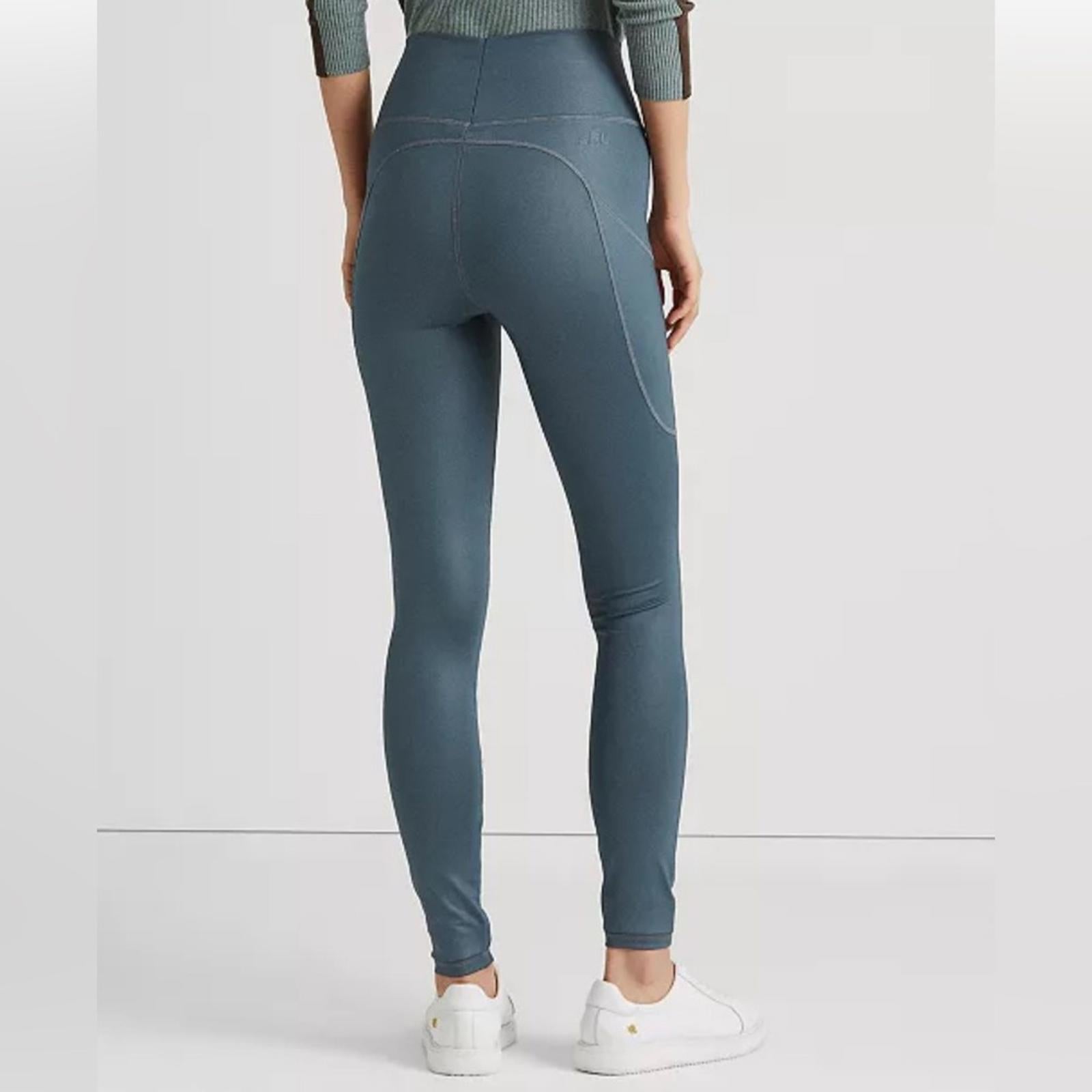 Lauren Ralph Lauren Coated Jersey Leggings, Size S NEW w/Tag $115