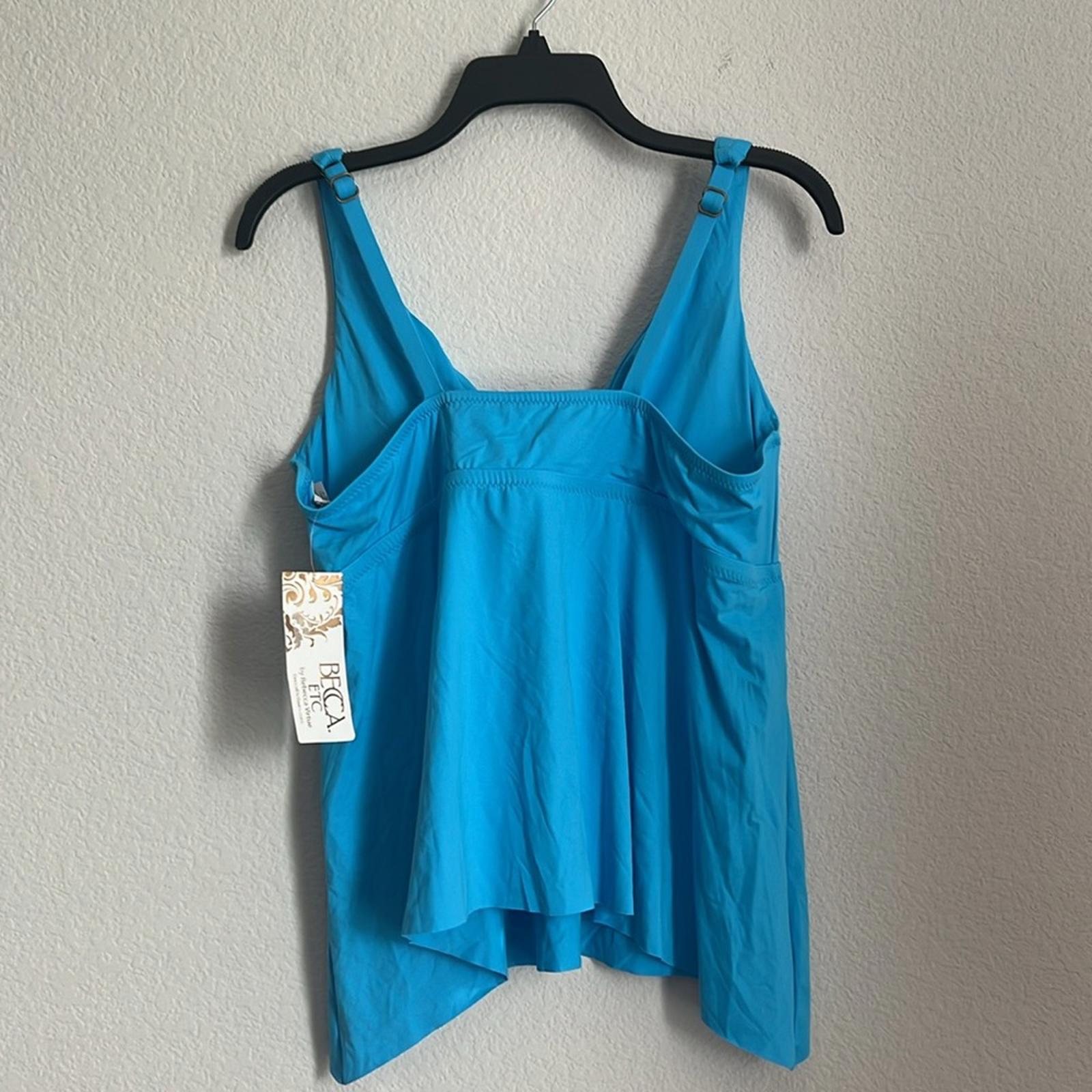 Becca Etc Tankini Swimsuit in Blue, NWT, Size 0X (14-16)