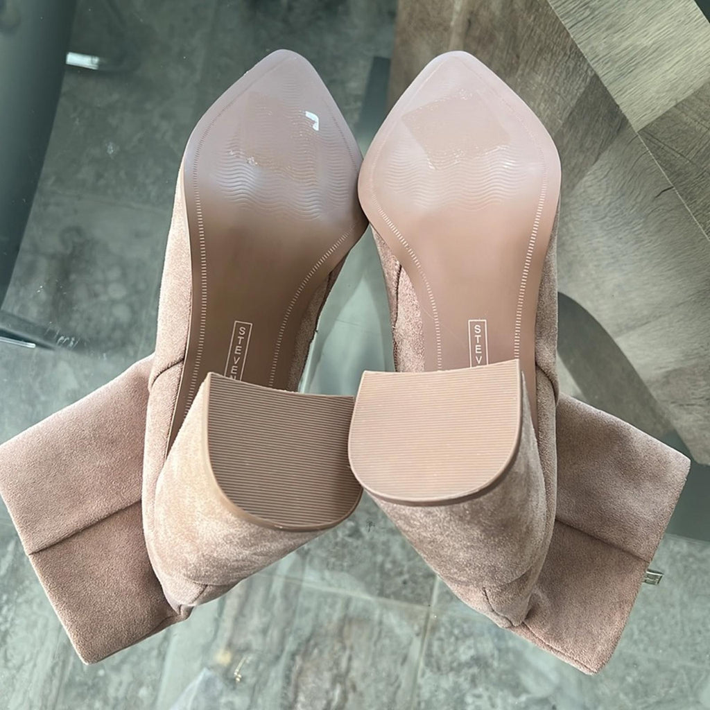 Steven New York Tomas Pointed Toe Leather Suede Ankle Boots, Taupe Size 11 NEW
