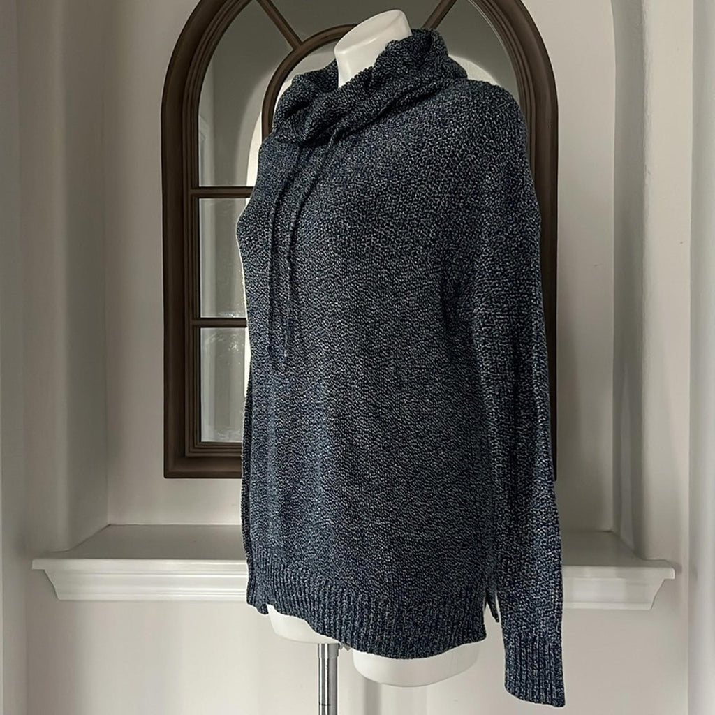 NIC+ZOE Bundle Up Cowlneck Sweater in Indigo Size XS New w/Tag Retail $148
